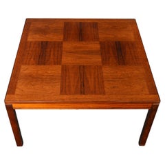 Square Norwegian Modern Coffee Table in Rosewood