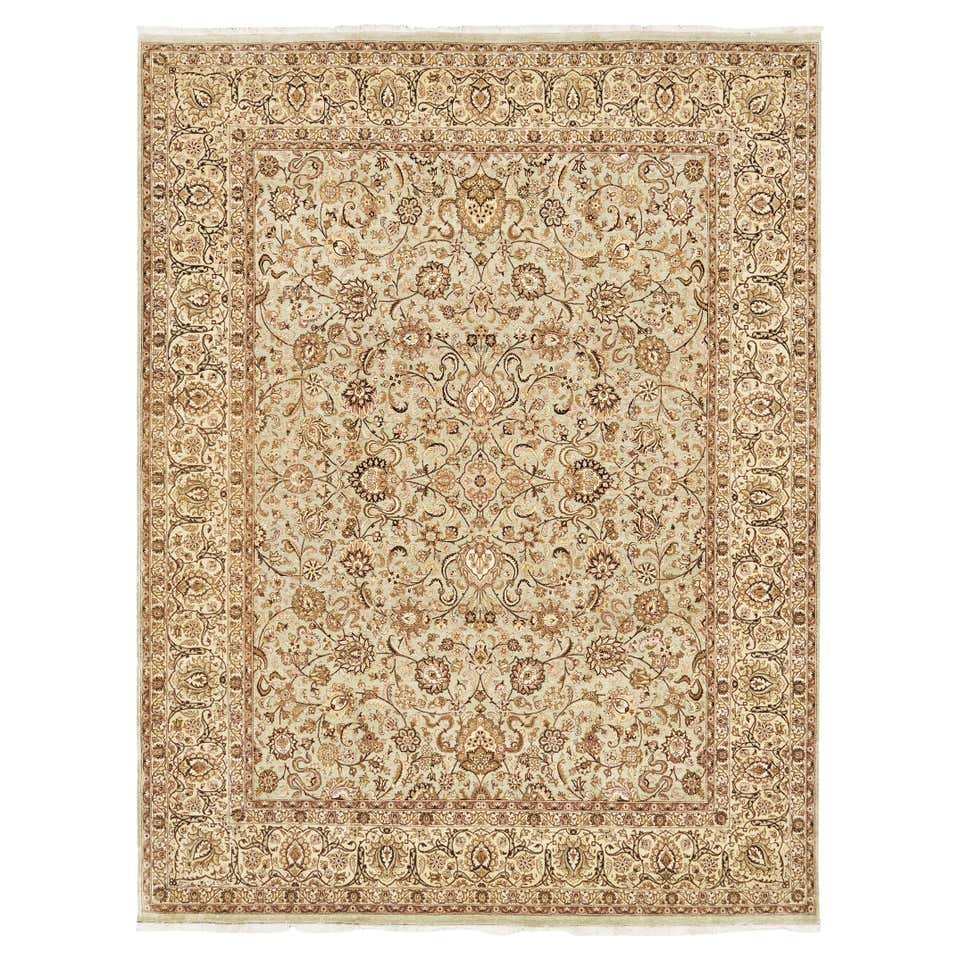 Fine Natural Dye Tabriz Allover Design Rug For Sale at 1stDibs