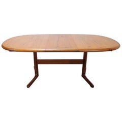 Table de salle à manger danoise vintage extensible moderne du milieu du siècle dernier Benni Linden