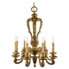 Antique bronze Mazarin chandelier. Gilt