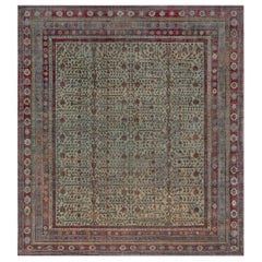 Mid-19th Century Yarkand Samarkand Silk Rug