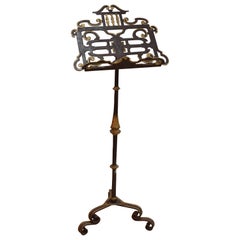 Vintage Standing lectern in wrought iron. 20th century. 