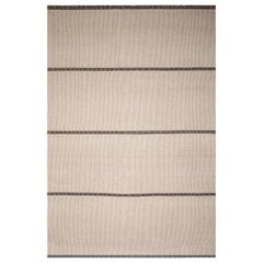 Modern Handwoven Polypropylene Outdoor Rug Carpet Beige&Black Touareg