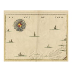 Carte ancienne des mers du Nord et de Dunkirk