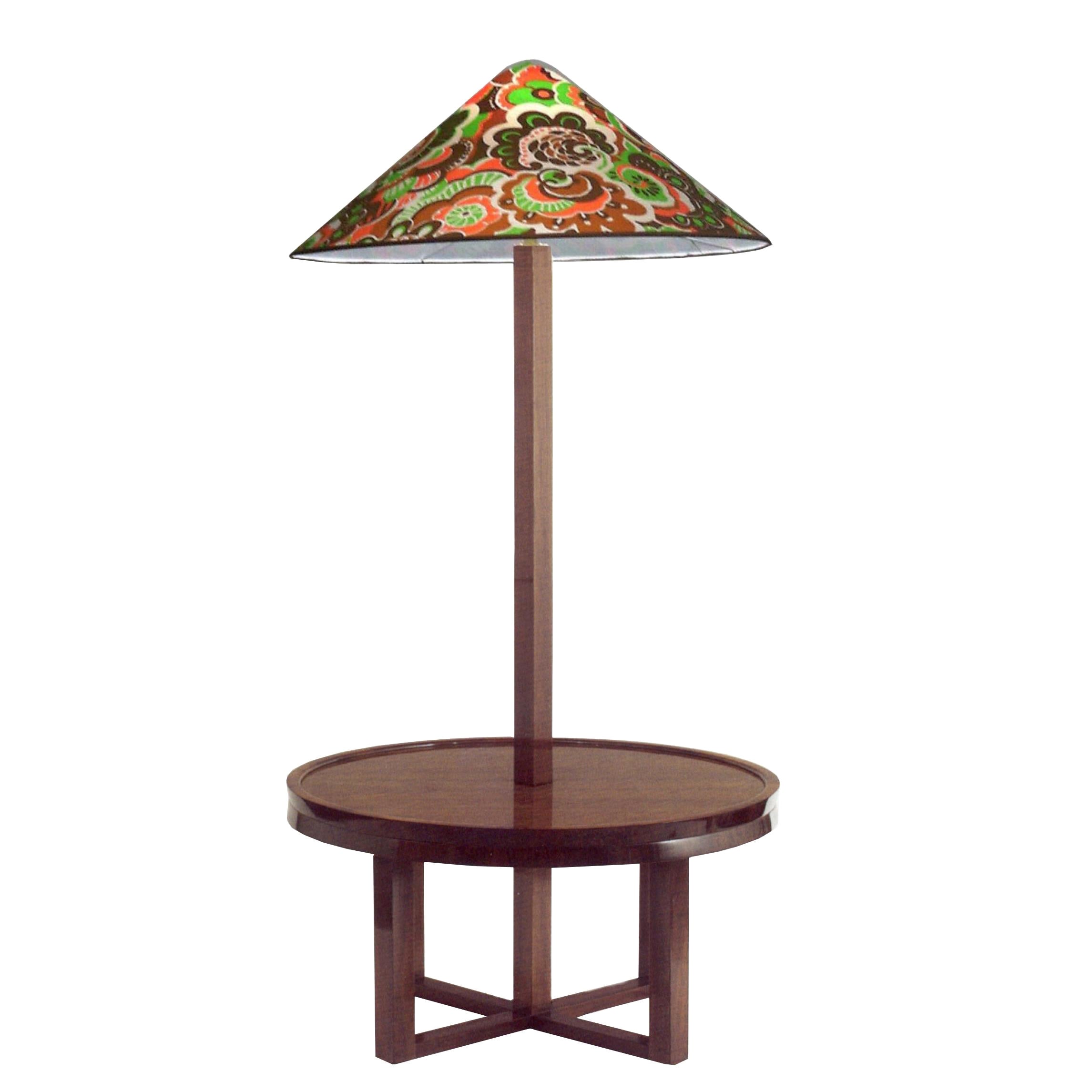 Josef Hoffmann Wiener Werkstaette Floor-Table-Lamp Re-Edition, Beechwood For Sale