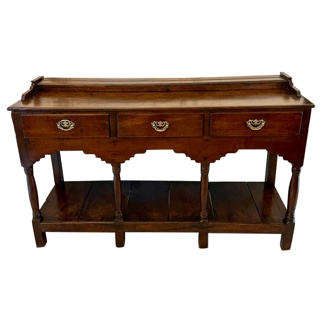 Antique 18th Century Quality Oak Pot Board Dresser Base