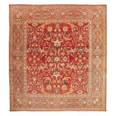 Nazmiyal Collection Antique Indian Agra Carpet. Size: 18 ft x 19 ft 1 in