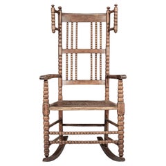 19th Century Scottish Turned-Bobbin Rocking Chair