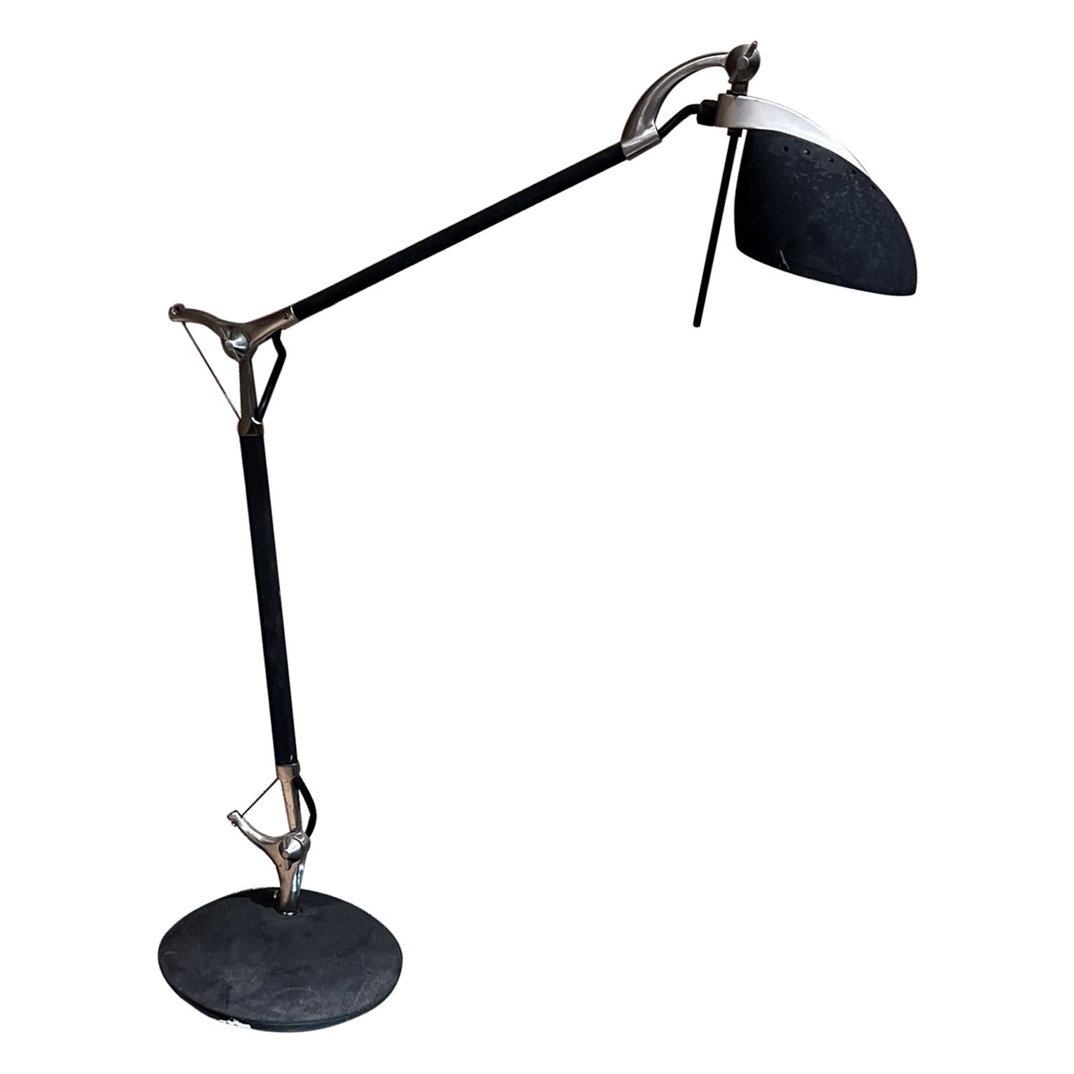 Vintage Sculptural Modern Office Desk Lamp Black Tensor For Sale