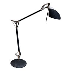 Lampe de bureau sculpturale moderne vintage noire Tensor
