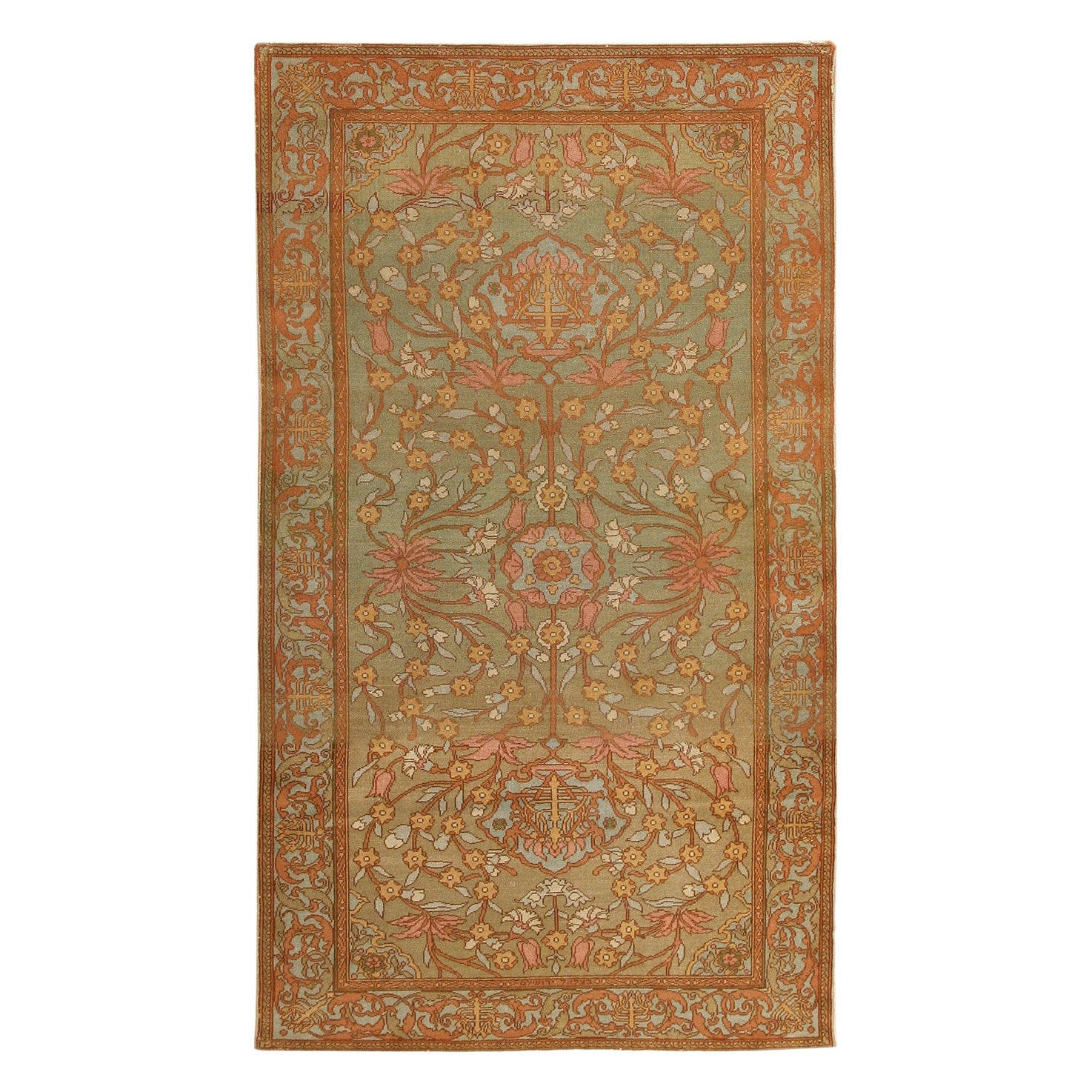 Antiker Teppich aus Jerusalem von Bezalel Art Schoo. 4' 9" x 7' 9" im Angebot
