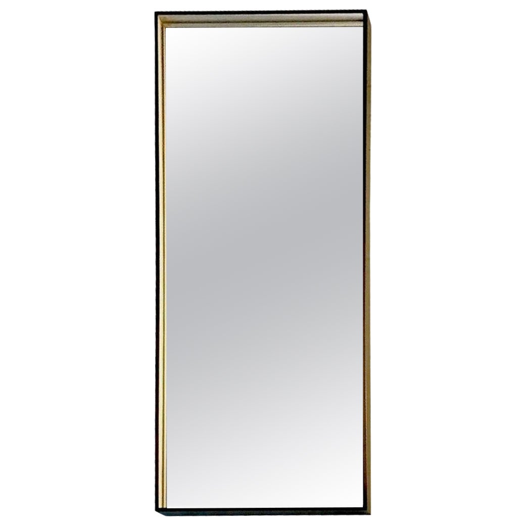 Eleganza di uno SPECCHIO DA PARETE RETTANGOLARE IN BRONZO POST-MODERNO MODERNO, Francia 1990 in vendita