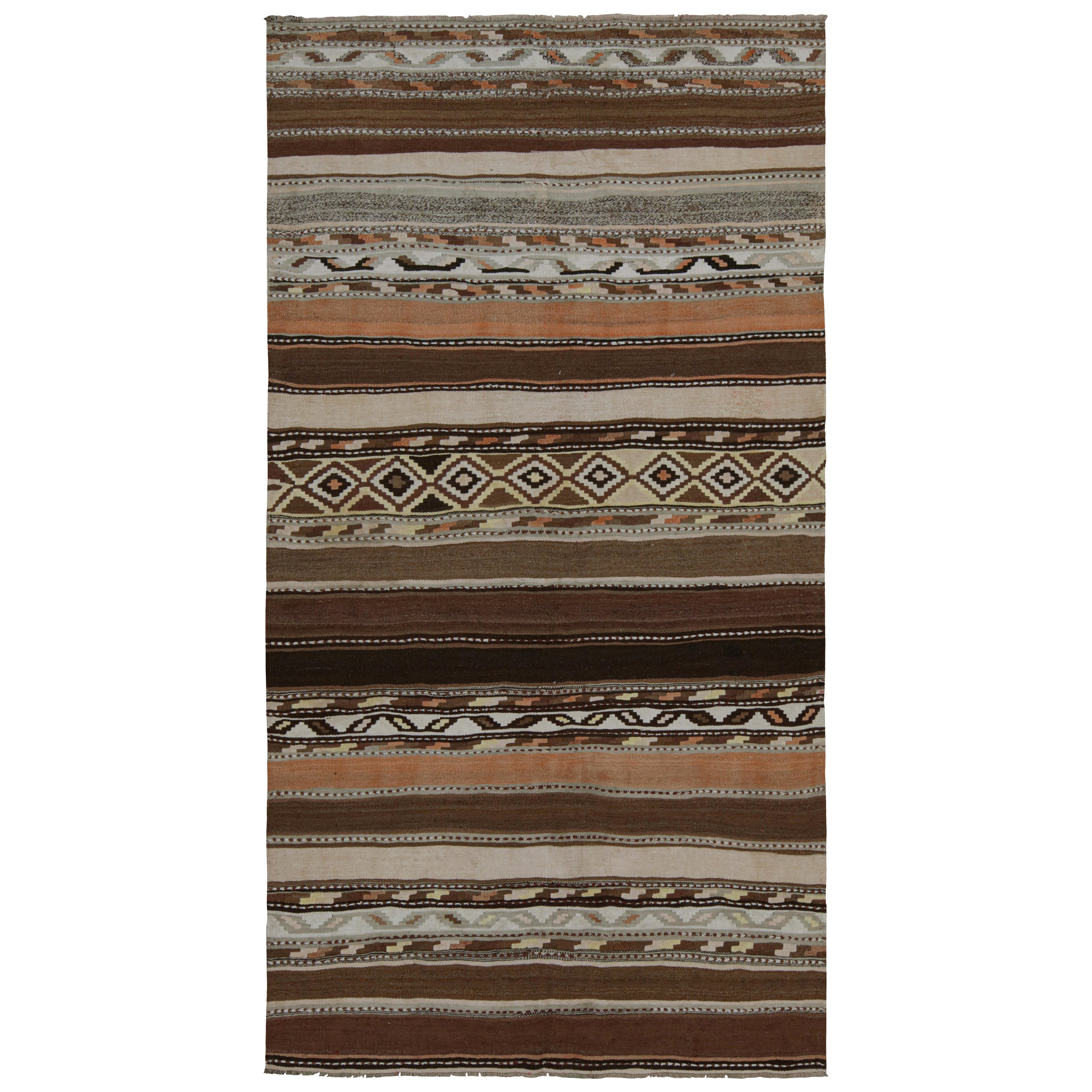 Vintage Persian tribal Kilim rug, with Geometric Stripes, from Rug & Kilim