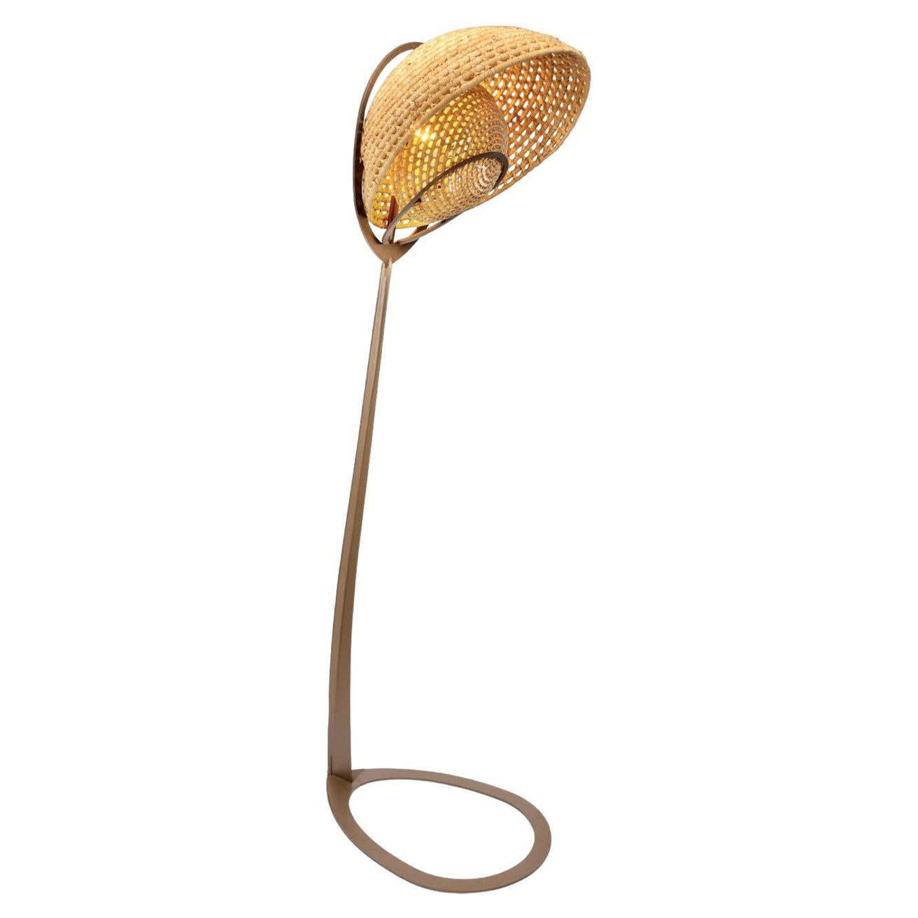 Tatupeba Floor Lamp GOLDEN BROWN in Natural Palm Fiber - EU plug typ C