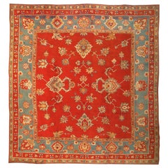 Nazmiyal Collection Antique Donegal Irish Rug. Size: 13 ft 3 in x 13 ft 8 in 