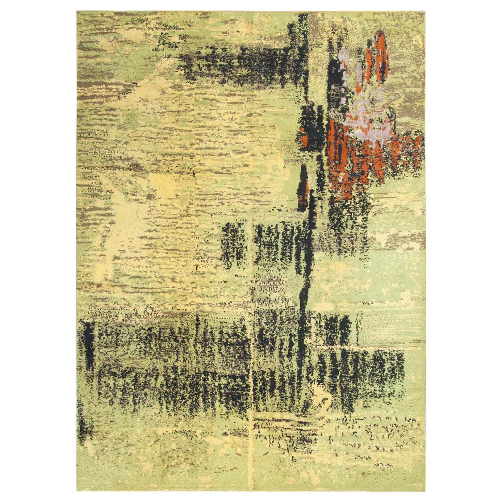 Vintage Art Deco French Rug. Size: 8 ft 1 in x 11 ft 2 in (2.46 m x 3.4 m) For Sale