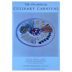 Circa 1980 Wayne Thiebaud "Hors d'Oeuvres" 4th Annual Culinary Carnival Print