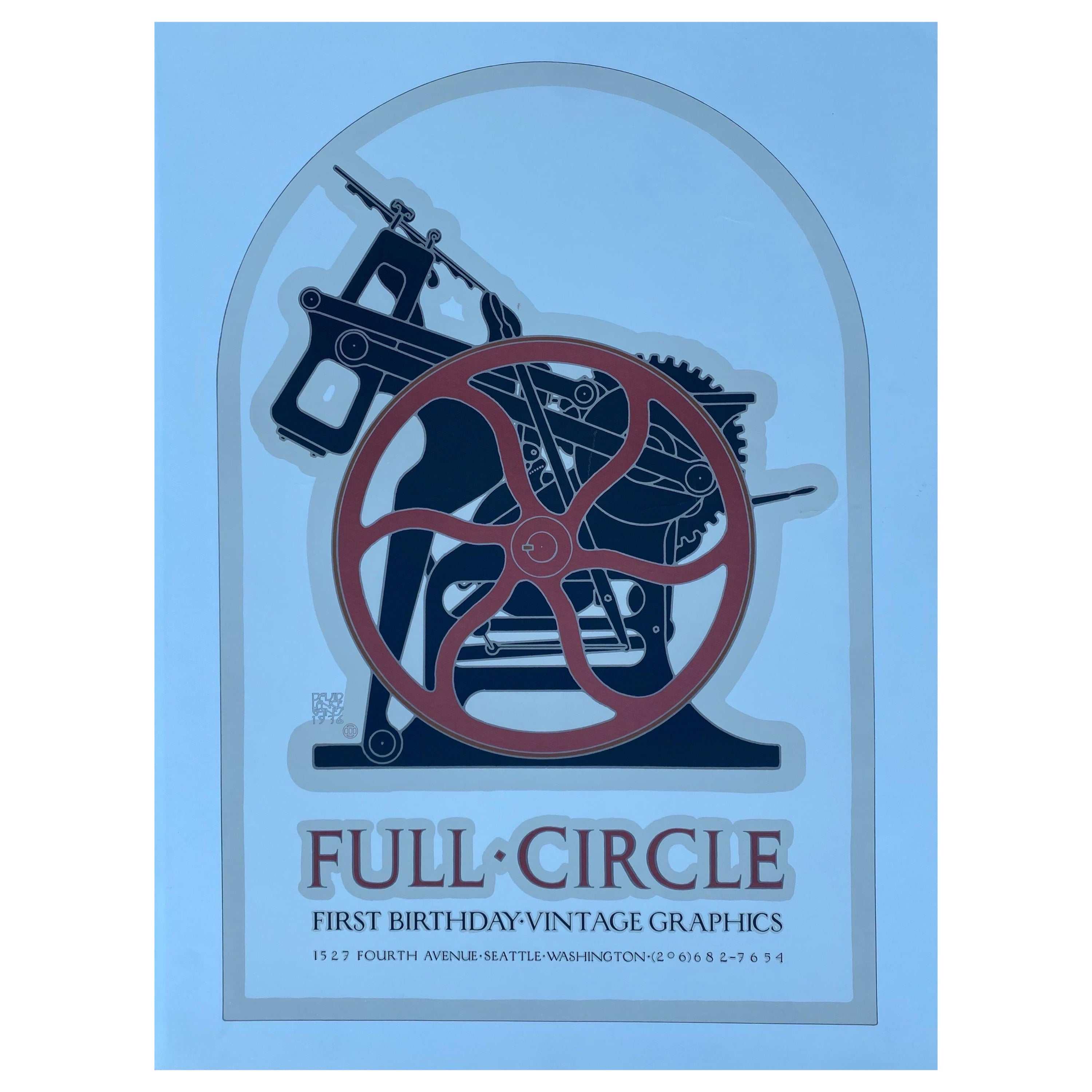 1976 David Lance Goines „ Full Circle“ Lithographie „ Full Circle“
