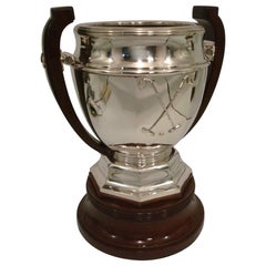 Art Deco Giant  Sterling Silver Polo Trophy - Cup - Champagne Cooler. Circa 1920