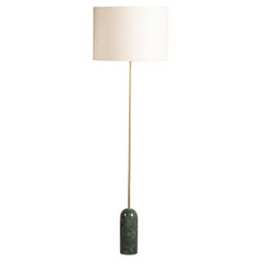 Pendolo Drum Green Marble Floor Lamp by Simone & Marcel