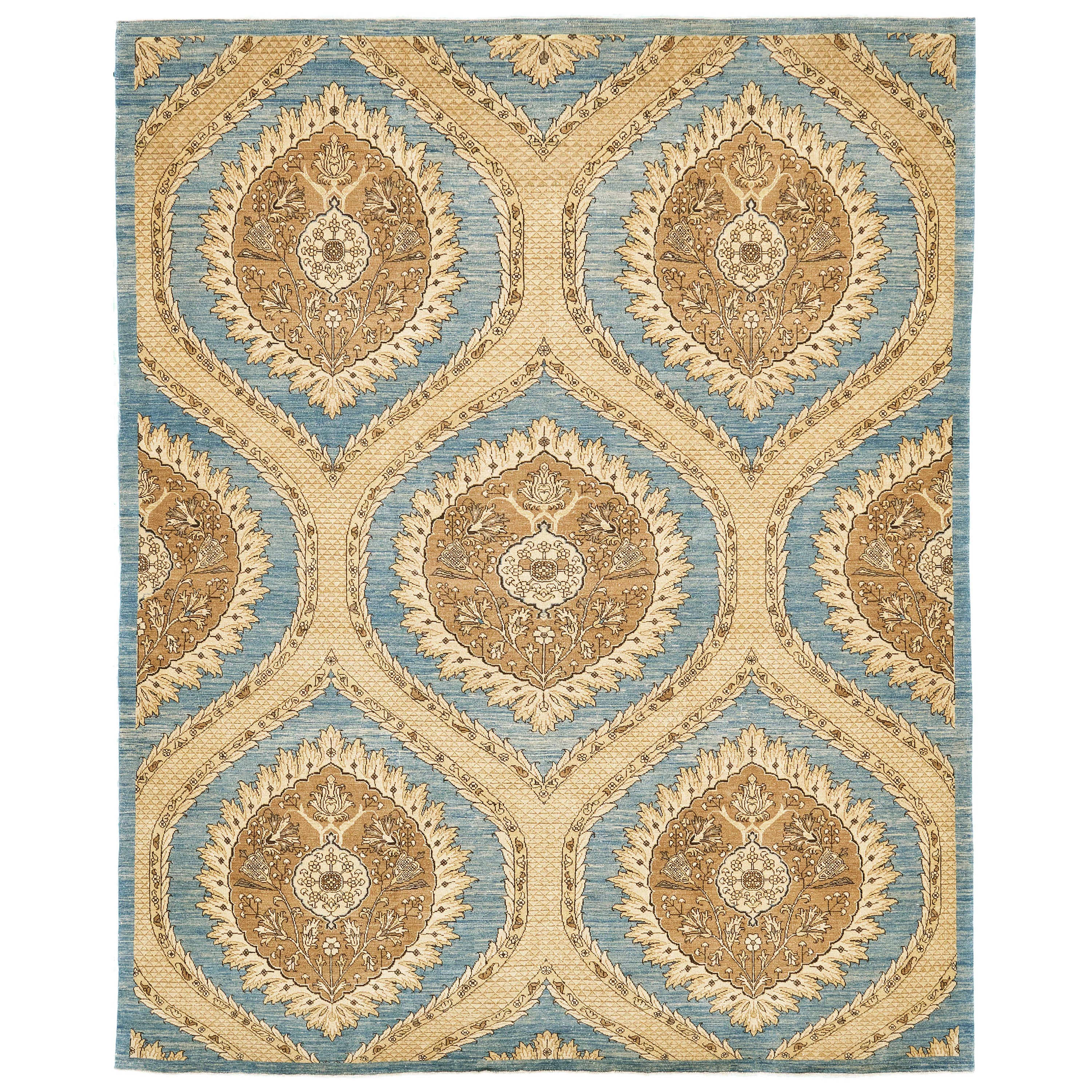 Natural Dye Transitional Style Arts and Crafts Rug D5207 Bliss For Sale