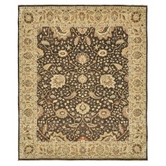 Tapis néo-Oushak ancien teinture naturelle