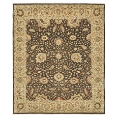 Natural Dye Antique Oushak Revival Rug