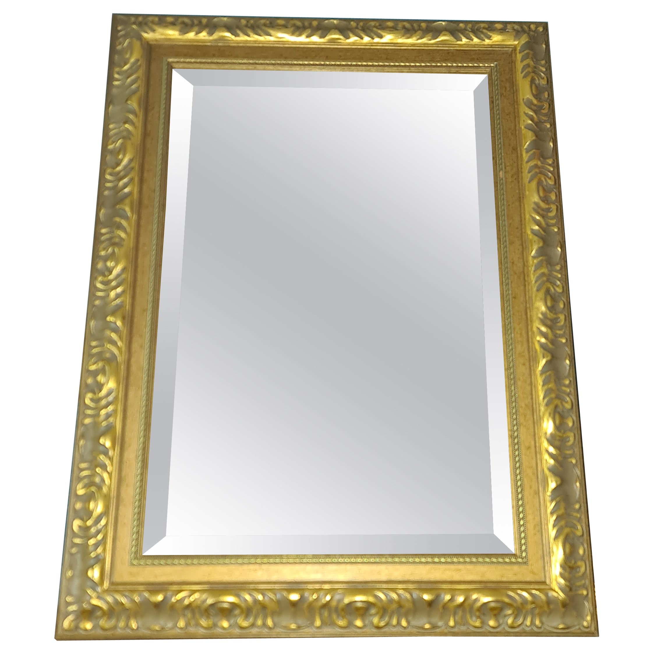 alter Spiegel aus vergoldetem Holz im Barockstil 19. im Angebot