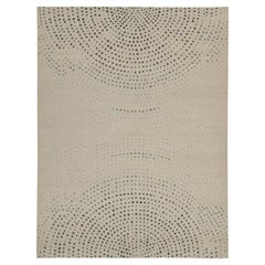 Rug & Kilim's Distressed Style Abstract Rug in Beige, Blue & Green Dots Patterns (Tapis abstrait à motifs de points beige, bleu et vert)