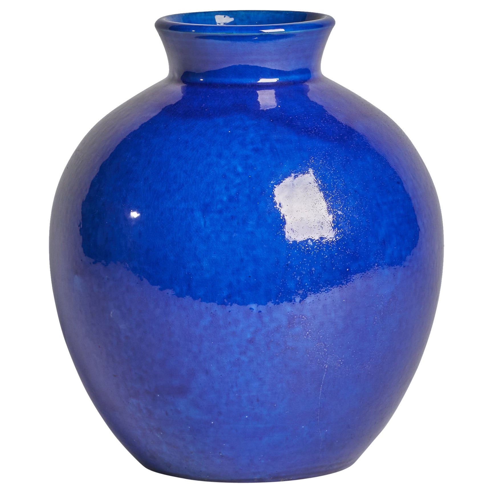 Herman Kähler, Large Vase, Earthenware, Denmark, 1920s For Sale