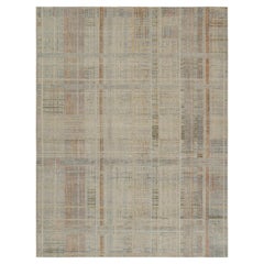 Rug & Kilim’s Distressed Style Abstract Rug in Polychromatic Geometric Pattern