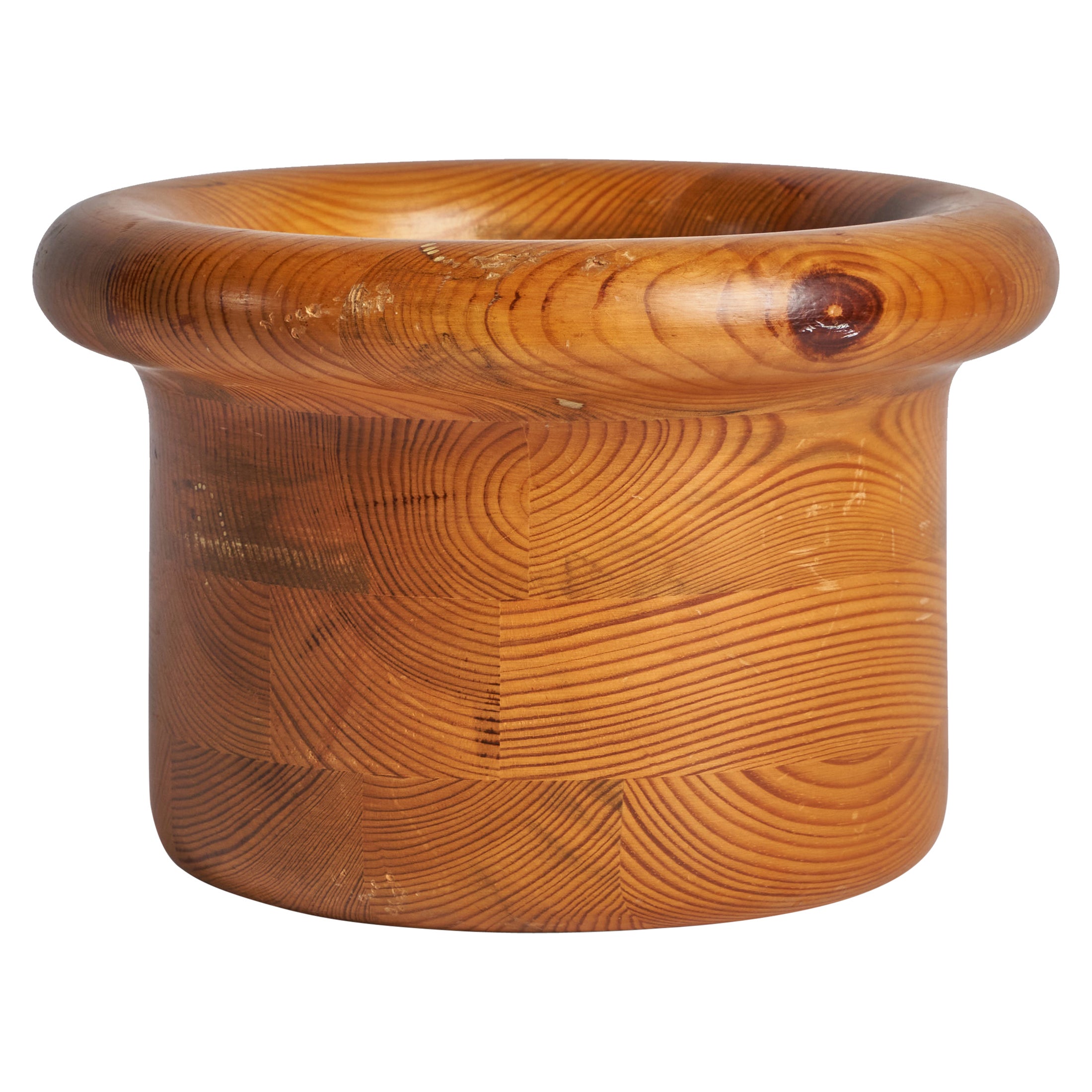 Sven & Christer Larsson, Bowl, Pine, Sweden, 1970s For Sale