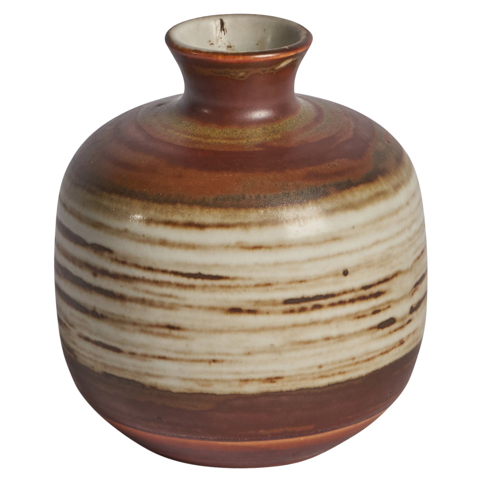 John Andersson, Vase, Glazed Stoneware, Sweden, 1960s For Sale