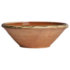 Antique Swedish Craft, Bowl, Earthenware, Sweden, 1900