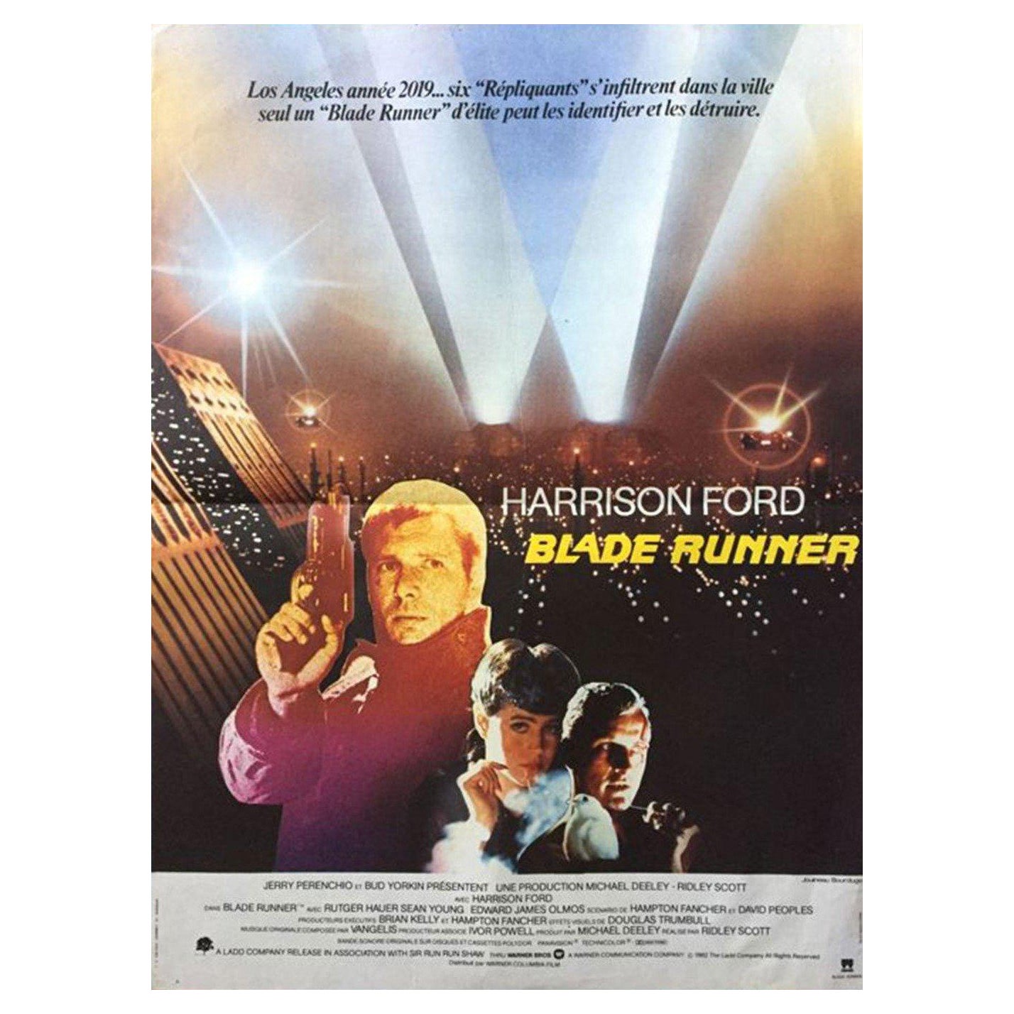 Affiche vintage originale Blade Runner (française), 1982