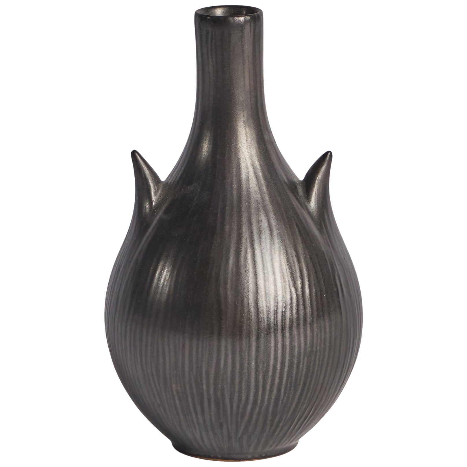 Ejvind Nielsen, Vase, Stoneware, Denmark, 1960s For Sale