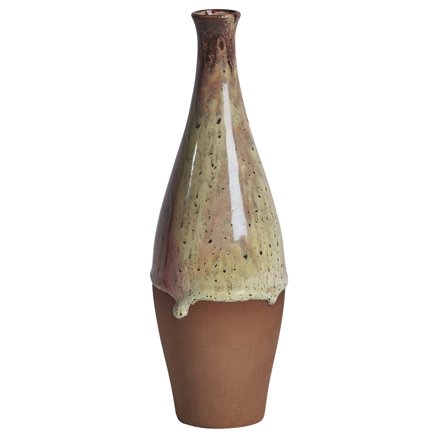 Sven Hofverberg, Kleine Vase, Steingut, Schweden, 1970er Jahre