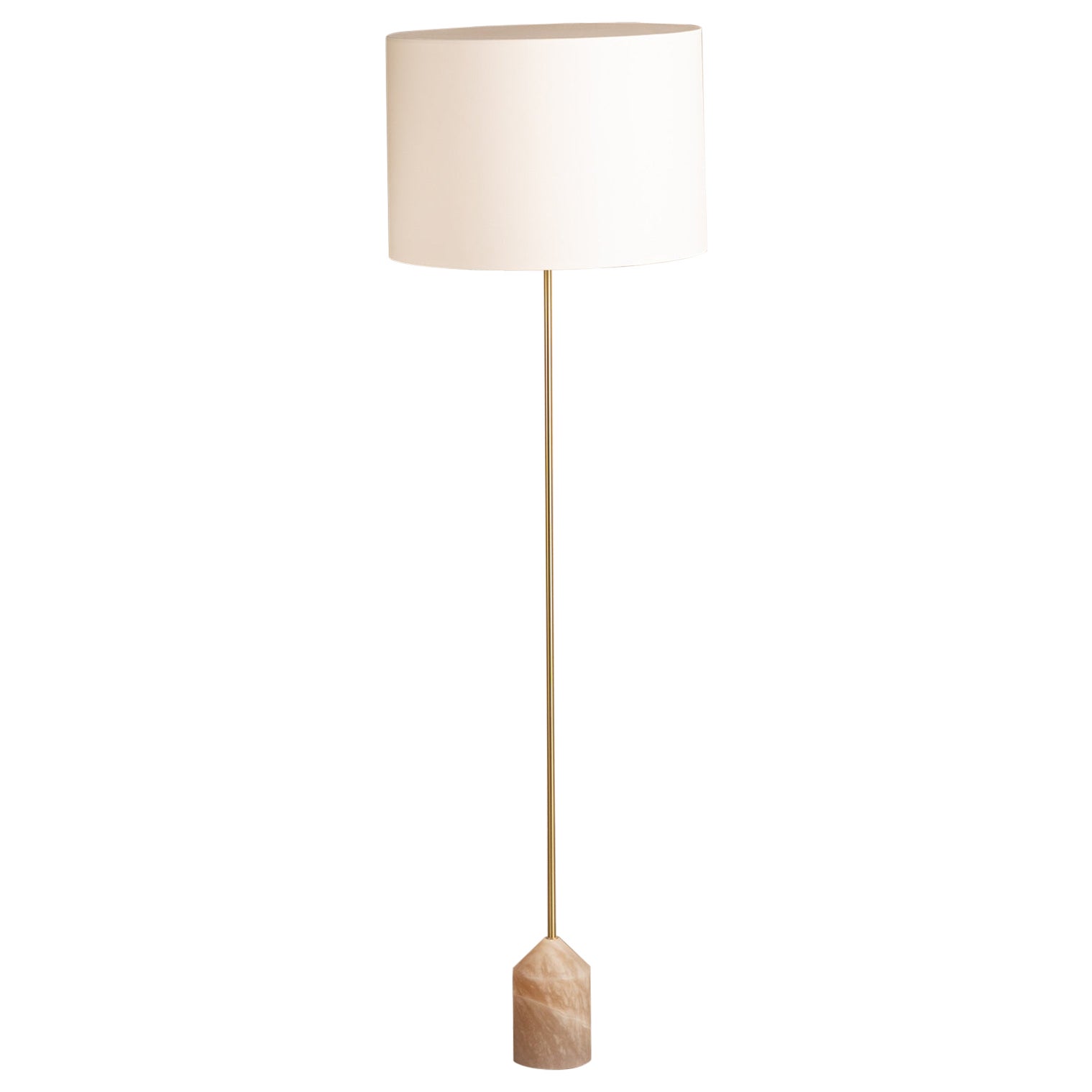 Baleto Tobacco Alabaster Floor Lamp by Simone & Marcel For Sale