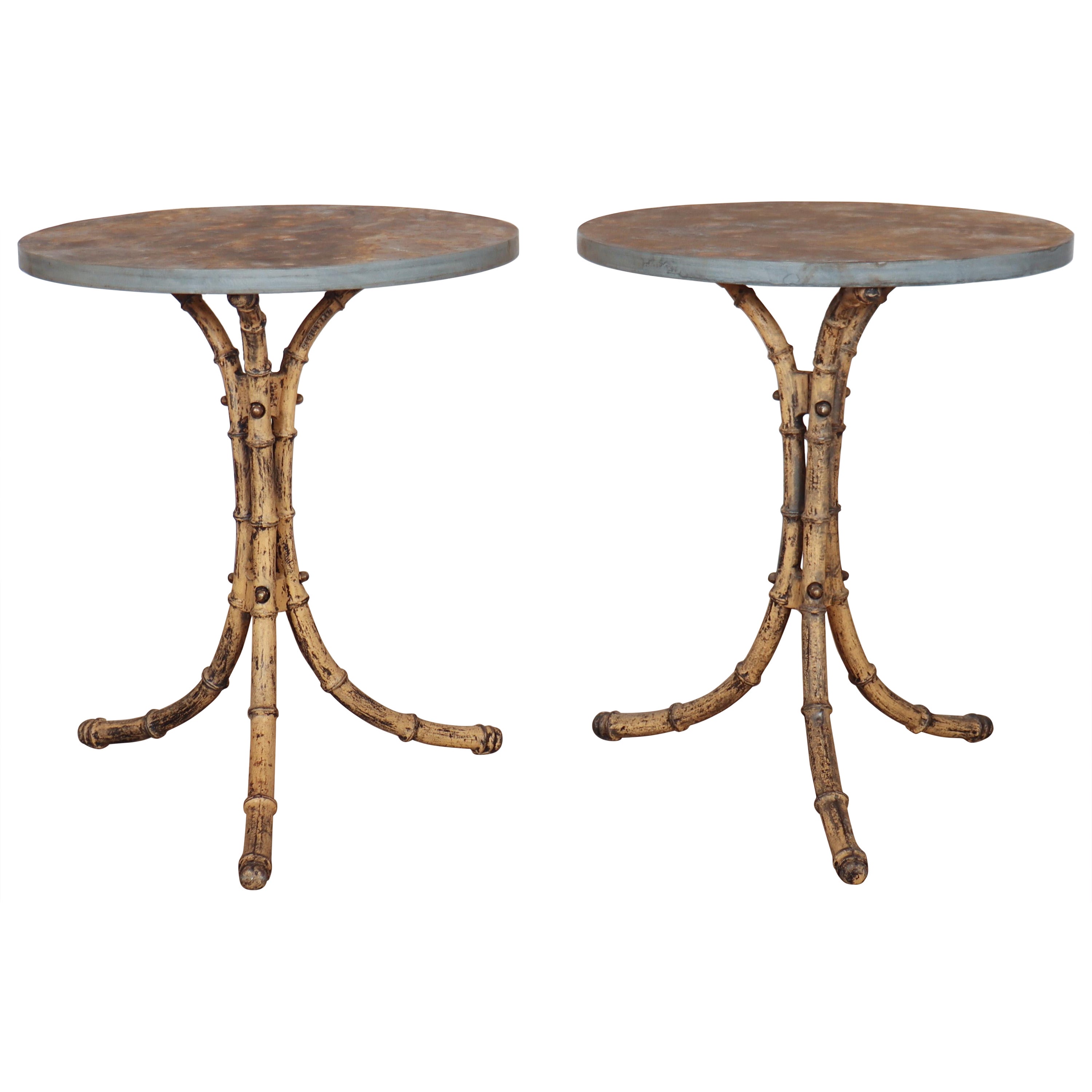 Pair of French Bistro Tables For Sale