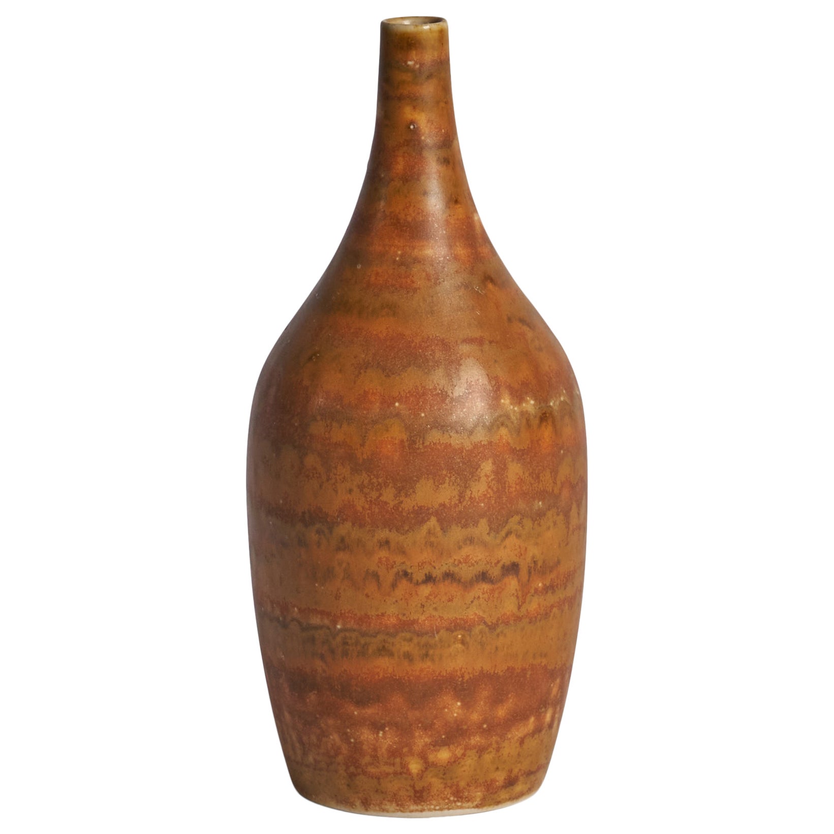 Gunnar Borg, Small Vase, Stoneware, Sweden, 1960s For Sale