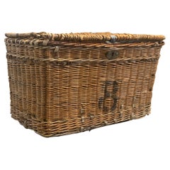 Antique Large Victorian Wicker Basket