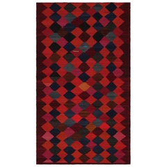 Vintage Persian Kilim rug in Red with Colorful Stripes by Rug & Kilim