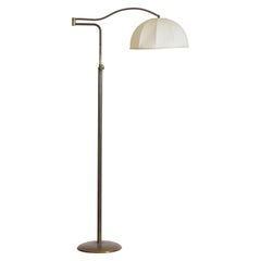 Continental Mid 20h Cen. Brass Adjustable Floorlamp
