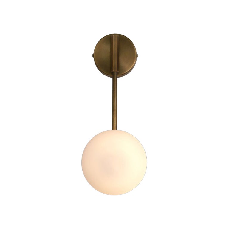 Link Glass Globe Wall Sconce by Lamp Shaper For Sale