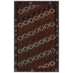 Kilim tribal afghan vintage avec motifs géométriques rouges et bleus, de Rug & Kilim