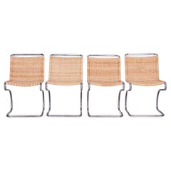 Restored Bauhaus Set of Chairs, J. Halabala, UP Zavody, Chrome, Czechia, 1930s