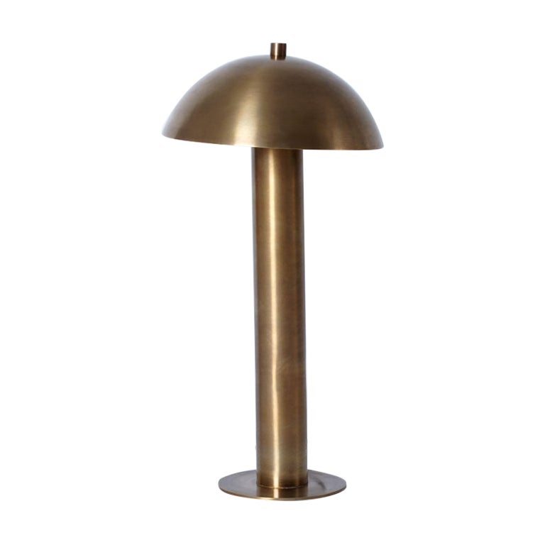 Dot Brass Dome Medium Desk Lamp by Lamp Shaper For Sale