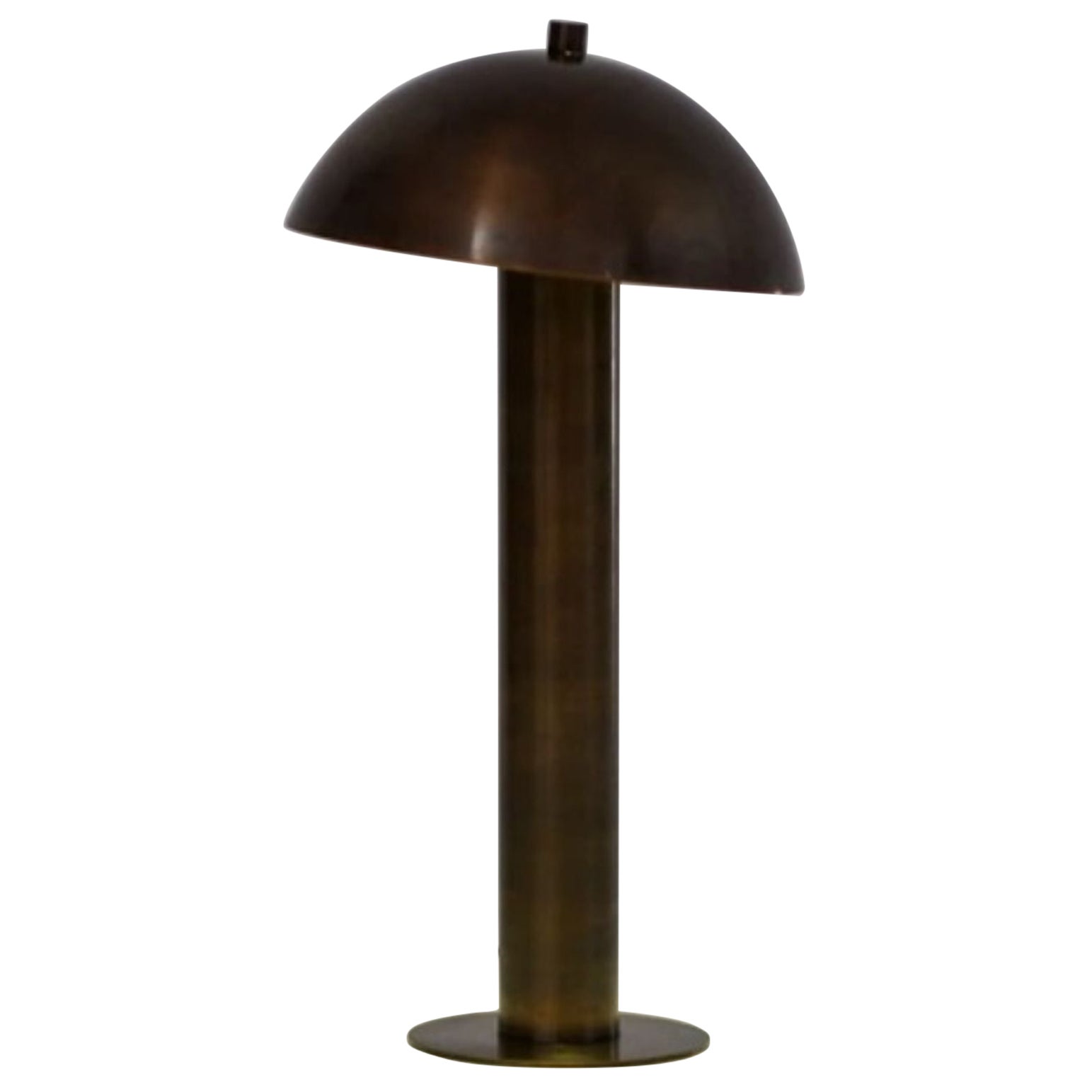 Dot Burnt Brass Dome Medium Desk Lamp by Lamp Shaper
