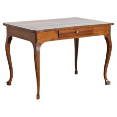 Italian, Tuscany Walnut Veneered 1-Drawer Table, 2nd quarter 19th century