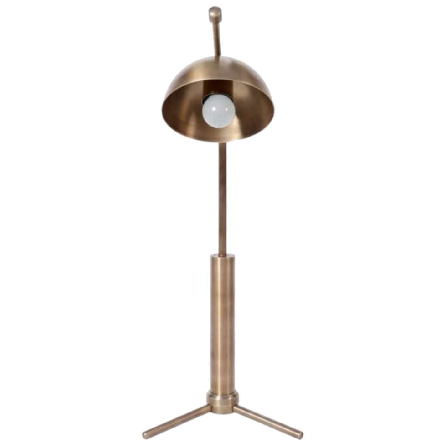 Wing Brass Dome Desk Lamp by Lamp Shaper For Sale